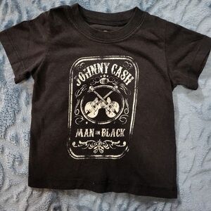 Cash -Kids Black Johnny Cash-T-Shirt- Size 12 Months